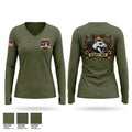 MCBH PMO MWD Section Women's Long Sleeve V-neck Shirt - 1