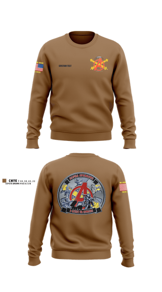 Crew Neck Sweatshirt, Alpha Avengers 1-121st FAR HIMARS, Army, Teamtime, Team time, sublimation, custom sports apparel, team uniforms, spirit wear, spiritwear, sports uniforms, custom shirts, team store, custom team store, fundraiser sports, apparel fundraiser