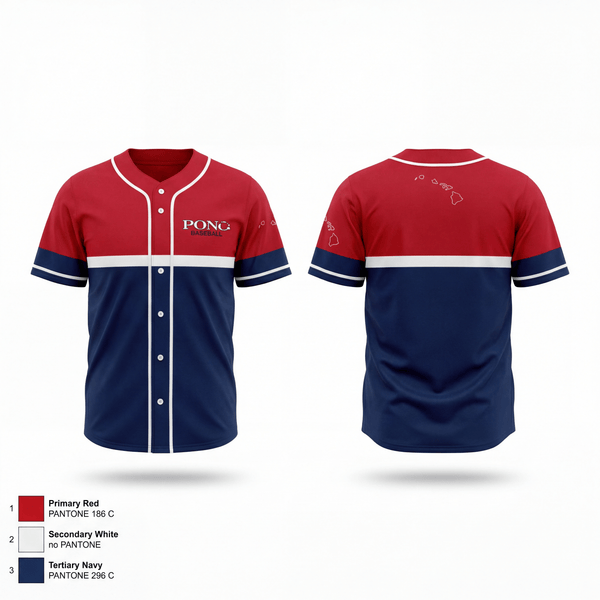 Full Button Baseball Jersey, Pono Baseball, Baseball, Teamtime, Team time, sublimation, custom sports apparel, team uniforms, spirit wear, spiritwear, sports uniforms, custom shirts, team store, custom team store, fundraiser sports, apparel fundraiser
