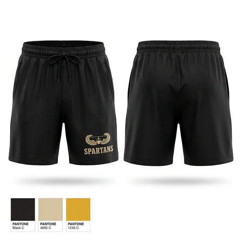 Athletic Shorts With Pockets, 2nd Platoon Charlie Company 129 “Spartans”, Army, Teamtime, Team time, sublimation, custom sports apparel, team uniforms, spirit wear, spiritwear, sports uniforms, custom shirts, team store, custom team store, fundraiser sports, apparel fundraiser