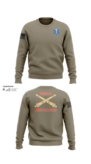 Crew Neck Sweatshirt, 1-118th FA, National Guard, Teamtime, Team time, sublimation, custom sports apparel, team uniforms, spirit wear, spiritwear, sports uniforms, custom shirts, team store, custom team store, fundraiser sports, apparel fundraiser