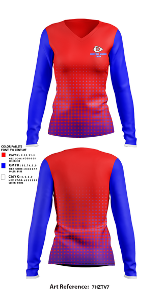Womens Long Sleeve Vneck Shirt, Derby Pop Warner Cheer, Cheer, Teamtime, Team time, sublimation, custom sports apparel, team uniforms, spirit wear, spiritwear, sports uniforms, custom shirts, team store, custom team store, fundraiser sports, apparel fundraiser