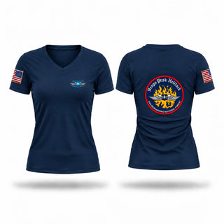Womens Short Sleeve Vneck Shirt, Heaps Peak Helitack, Fire Department, Teamtime, Team time, sublimation, custom sports apparel, team uniforms, spirit wear, spiritwear, sports uniforms, custom shirts, team store, custom team store, fundraiser sports, apparel fundraiser