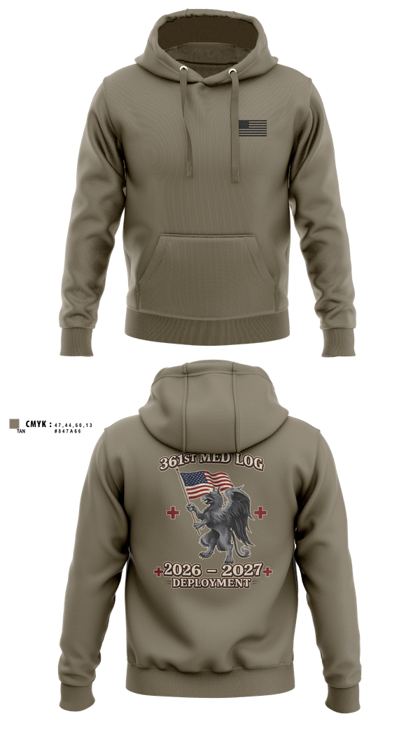 Hoodie, 361 med log, Army, Teamtime, Team time, sublimation, custom sports apparel, team uniforms, spirit wear, spiritwear, sports uniforms, custom shirts, team store, custom team store, fundraiser sports, apparel fundraiser
