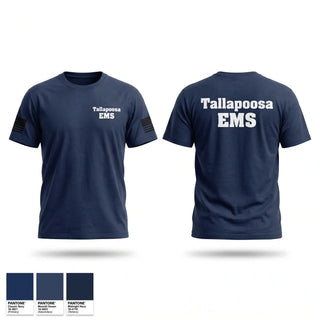 Old School Cotton Feel Shirt, Tallapoosa EMS, EMS/EMT, Teamtime, Team time, sublimation, custom sports apparel, team uniforms, spirit wear, spiritwear, sports uniforms, custom shirts, team store, custom team store, fundraiser sports, apparel fundraiser