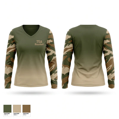 TSA Baseball Women's Long Sleeve V-neck Shirt - 1