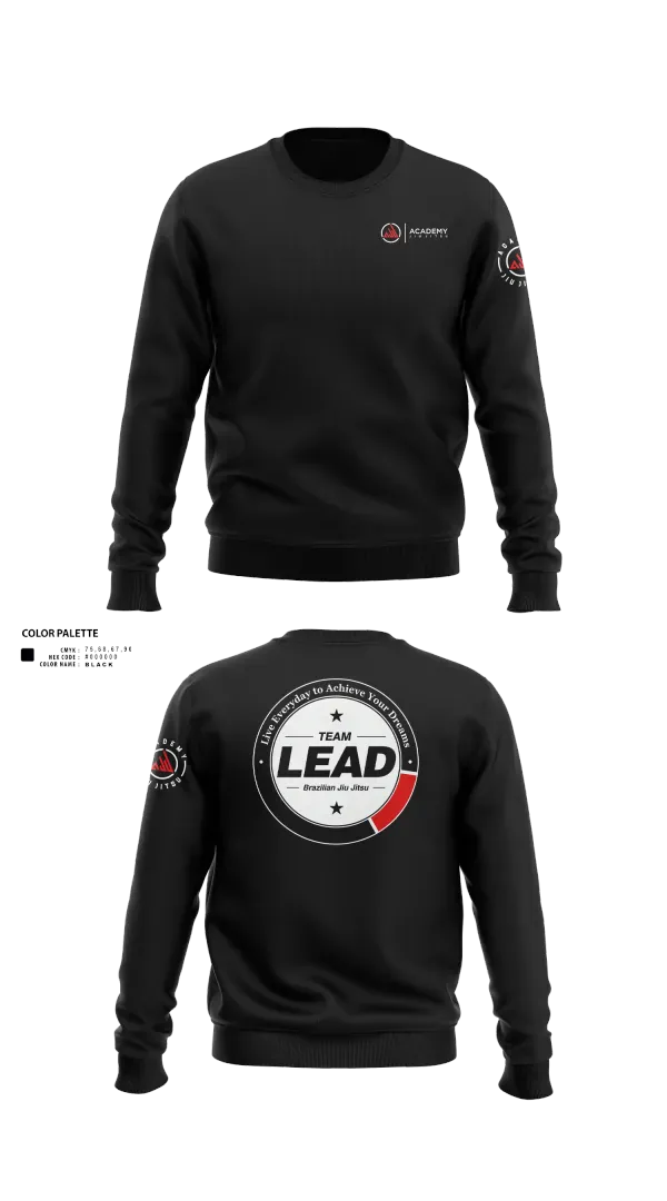 Crew Neck Sweatshirt, Academy Jiu Jitsu, , Teamtime, Team time, sublimation, custom sports apparel, team uniforms, spirit wear, spiritwear, sports uniforms, custom shirts, team store, custom team store, fundraiser sports, apparel fundraiser