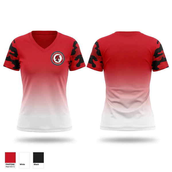 Womens Short Sleeve Vneck Shirt, St Thomas Aquinas, Women's Soccer, Teamtime, Team time, sublimation, custom sports apparel, team uniforms, spirit wear, spiritwear, sports uniforms, custom shirts, team store, custom team store, fundraiser sports, apparel fundraiser