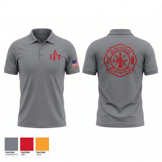 Short Sleeve Performance Polo, IAFF Local 4275, Fire Department, Teamtime, Team time, sublimation, custom sports apparel, team uniforms, spirit wear, spiritwear, sports uniforms, custom shirts, team store, custom team store, fundraiser sports, apparel fundraiser