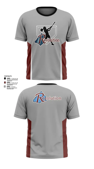 Short Sleeve Performance Shirt, Revolution Delco 14U White, Softball, Teamtime, Team time, sublimation, custom sports apparel, team uniforms, spirit wear, spiritwear, sports uniforms, custom shirts, team store, custom team store, fundraiser sports, apparel fundraiser