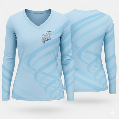 Central Mass Diving 20852807 Women's Long Sleeve V-neck Shirt - 105