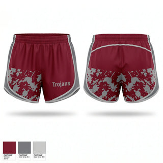 Womens Shorts, Trojans, Softball, Teamtime, Team time, sublimation, custom sports apparel, team uniforms, spirit wear, spiritwear, sports uniforms, custom shirts, team store, custom team store, fundraiser sports, apparel fundraiser