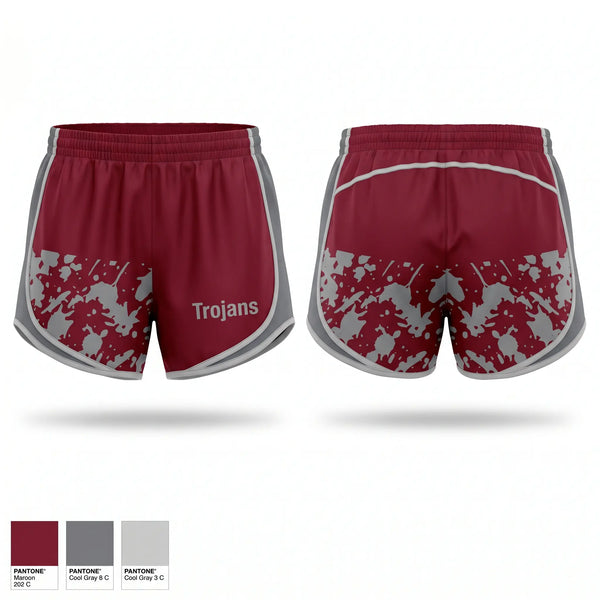 Womens Shorts, Trojans, Softball, Teamtime, Team time, sublimation, custom sports apparel, team uniforms, spirit wear, spiritwear, sports uniforms, custom shirts, team store, custom team store, fundraiser sports, apparel fundraiser