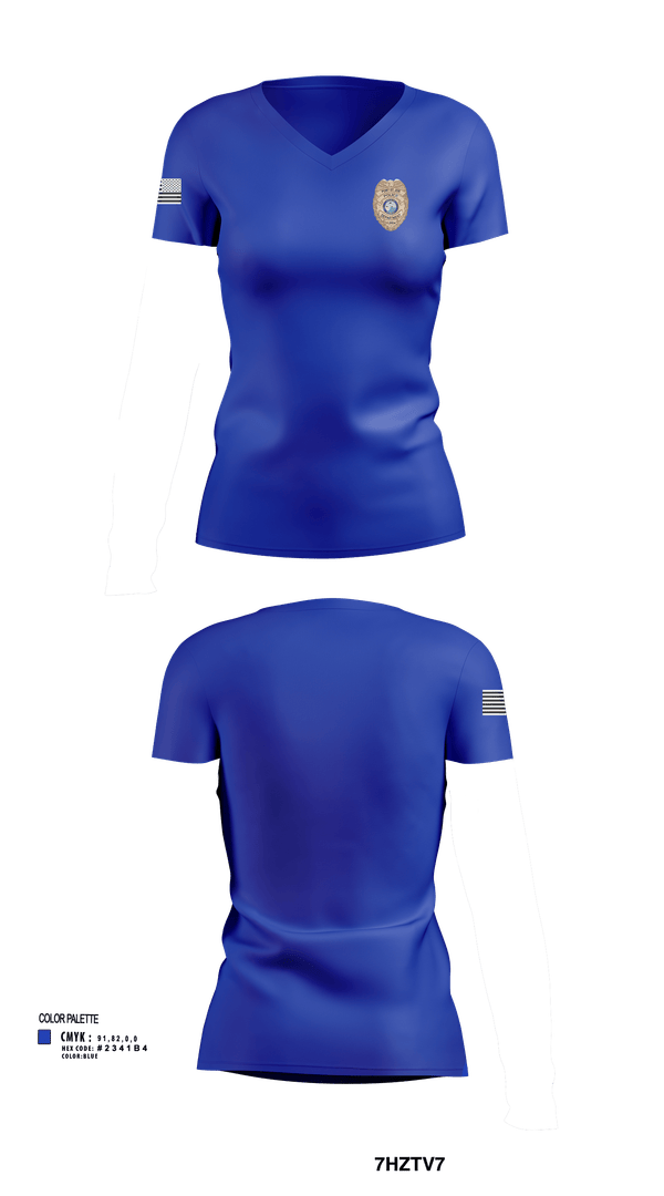 Womens Short Sleeve Vneck Shirt, Port St. Joe Police Department, Police, Teamtime, Team time, sublimation, custom sports apparel, team uniforms, spirit wear, spiritwear, sports uniforms, custom shirts, team store, custom team store, fundraiser sports, apparel fundraiser
