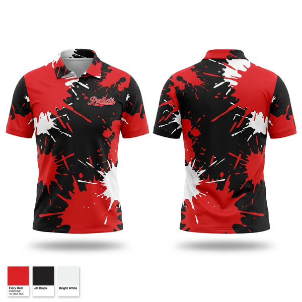 Short Sleeve Performance Polo, Redhots, Baseball, Teamtime, Team time, sublimation, custom sports apparel, team uniforms, spirit wear, spiritwear, sports uniforms, custom shirts, team store, custom team store, fundraiser sports, apparel fundraiser
