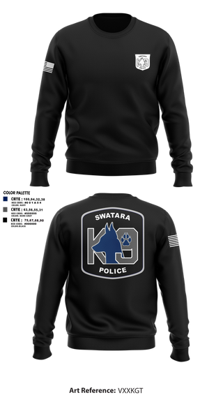 Crew Neck Sweatshirt, Swatara K9, Police, Teamtime, Team time, sublimation, custom sports apparel, team uniforms, spirit wear, spiritwear, sports uniforms, custom shirts, team store, custom team store, fundraiser sports, apparel fundraiser
