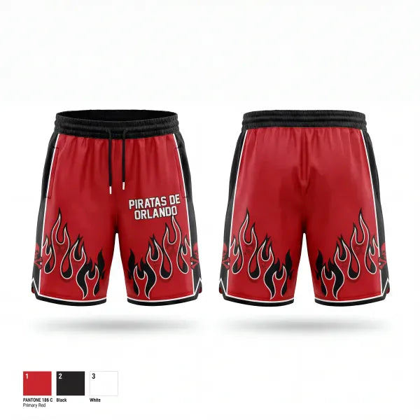 Mens Reversible Basketball Shorts, Piratas de Orlando, Men's Basketball, Teamtime, Team time, sublimation, custom sports apparel, team uniforms, spirit wear, spiritwear, sports uniforms, custom shirts, team store, custom team store, fundraiser sports, apparel fundraiser