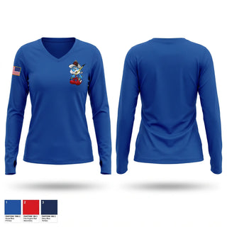 Womens Long Sleeve Vneck Shirt, Star Lake fire and Rescue, Fire Department, Teamtime, Team time, sublimation, custom sports apparel, team uniforms, spirit wear, spiritwear, sports uniforms, custom shirts, team store, custom team store, fundraiser sports, apparel fundraiser