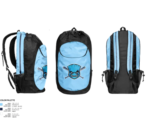 Gear Bag, Blue Sox, Baseball, Teamtime, Team time, sublimation, custom sports apparel, team uniforms, spirit wear, spiritwear, sports uniforms, custom shirts, team store, custom team store, fundraiser sports, apparel fundraiser