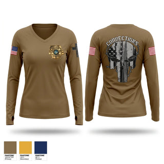 Womens Long Sleeve Vneck Shirt, Ashe County Sheriff, Police, Teamtime, Team time, sublimation, custom sports apparel, team uniforms, spirit wear, spiritwear, sports uniforms, custom shirts, team store, custom team store, fundraiser sports, apparel fundraiser