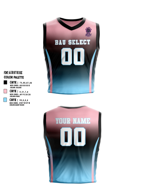 Mens Basketball Jersey, BAU SELECT, Men's Basketball, Teamtime, Team time, sublimation, custom sports apparel, team uniforms, spirit wear, spiritwear, sports uniforms, custom shirts, team store, custom team store, fundraiser sports, apparel fundraiser