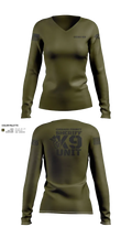 Chisago County K9 Unit 88074556 Women's Long Sleeve V-neck Shirt - 112