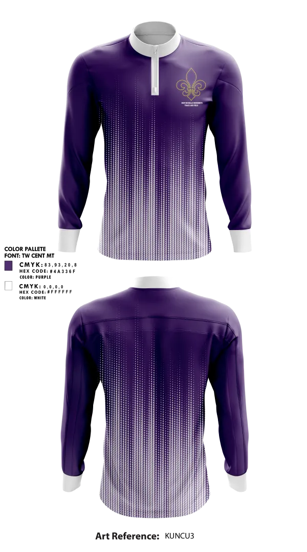 Quarter Zip Jacket, New Rochelle Huguenots Track & Field, Track & Field, Teamtime, Team time, sublimation, custom sports apparel, team uniforms, spirit wear, spiritwear, sports uniforms, custom shirts, team store, custom team store, fundraiser sports, apparel fundraiser