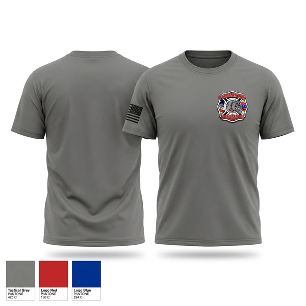 Old School Cotton Feel Shirt, Pleasanton Fire and Rescue, Fire Department, Teamtime, Team time, sublimation, custom sports apparel, team uniforms, spirit wear, spiritwear, sports uniforms, custom shirts, team store, custom team store, fundraiser sports, apparel fundraiser