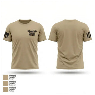 Old School Cotton Feel Shirt, St. Regis Falls Volunteer Fire Dept, Fire Department, Teamtime, Team time, sublimation, custom sports apparel, team uniforms, spirit wear, spiritwear, sports uniforms, custom shirts, team store, custom team store, fundraiser sports, apparel fundraiser