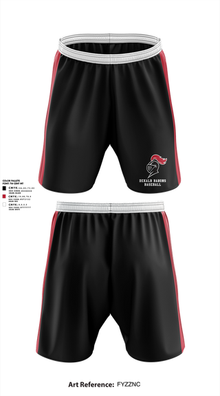 Athletic Shorts With Pockets, DeKalb Barons Baseball, Baseball, Teamtime, Team time, sublimation, custom sports apparel, team uniforms, spirit wear, spiritwear, sports uniforms, custom shirts, team store, custom team store, fundraiser sports, apparel fundraiser