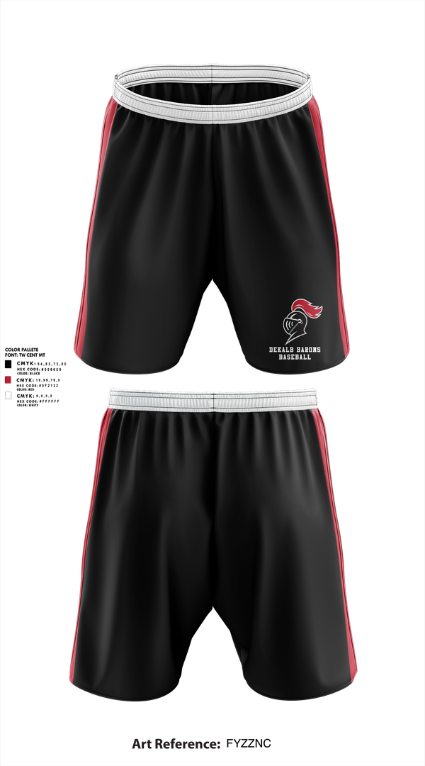 Athletic Shorts With Pockets, DeKalb Barons Baseball, Baseball, Teamtime, Team time, sublimation, custom sports apparel, team uniforms, spirit wear, spiritwear, sports uniforms, custom shirts, team store, custom team store, fundraiser sports, apparel fundraiser