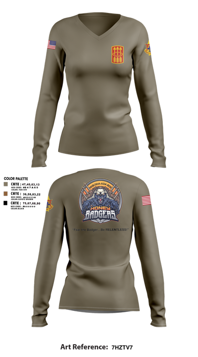 HHB / 30X Women's Long Sleeve V-neck Shirt - 1