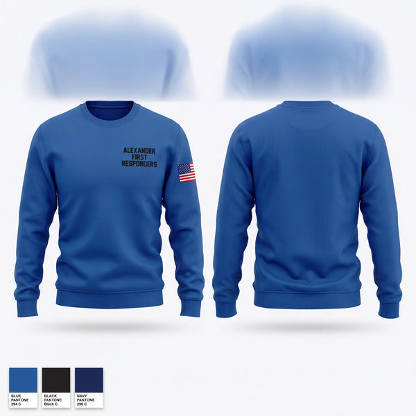 Crew Neck Sweatshirt, ALEXANDER FIRE RESPONDERS, EMS/EMT, Teamtime, Team time, sublimation, custom sports apparel, team uniforms, spirit wear, spiritwear, sports uniforms, custom shirts, team store, custom team store, fundraiser sports, apparel fundraiser