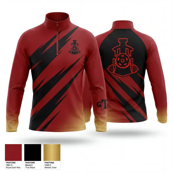 Quarter Zip Jacket, Train Station Fight Club, Spirit Store, Teamtime, Team time, sublimation, custom sports apparel, team uniforms, spirit wear, spiritwear, sports uniforms, custom shirts, team store, custom team store, fundraiser sports, apparel fundraiser