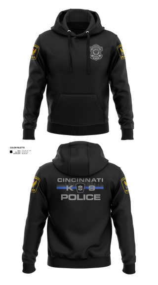 Hoodie, Cincinnati Police Canine Unit, Police, Teamtime, Team time, sublimation, custom sports apparel, team uniforms, spirit wear, spiritwear, sports uniforms, custom shirts, team store, custom team store, fundraiser sports, apparel fundraiser