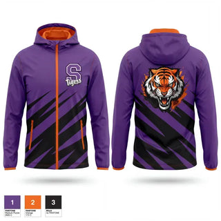 Windbreaker, Shelby Tigers, Wrestling, Teamtime, Team time, sublimation, custom sports apparel, team uniforms, spirit wear, spiritwear, sports uniforms, custom shirts, team store, custom team store, fundraiser sports, apparel fundraiser