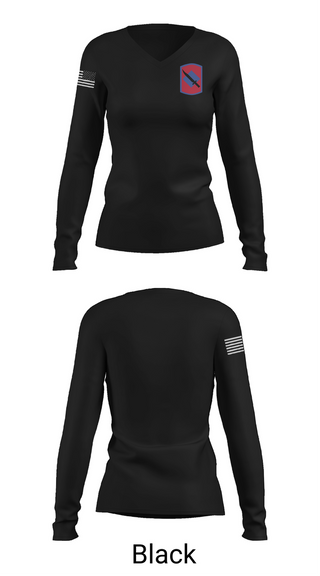 Womens Long Sleeve Vneck Shirt, 39th infantry, National Guard, Teamtime, Team time, sublimation, custom sports apparel, team uniforms, spirit wear, spiritwear, sports uniforms, custom shirts, team store, custom team store, fundraiser sports, apparel fundraiser