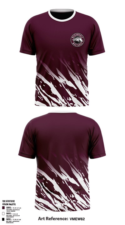 Menomonie mustangs  Short Sleeve Performance Shirt - 3