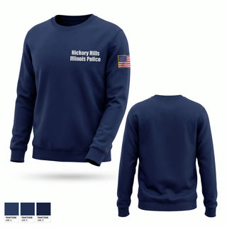 Crew Neck Sweatshirt, Hickory Hills Illinois Police, Police, Teamtime, Team time, sublimation, custom sports apparel, team uniforms, spirit wear, spiritwear, sports uniforms, custom shirts, team store, custom team store, fundraiser sports, apparel fundraiser