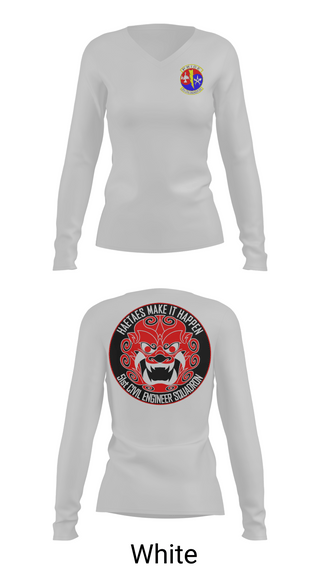 Womens Long Sleeve Vneck Shirt, 51 CES, Air Force, Teamtime, Team time, sublimation, custom sports apparel, team uniforms, spirit wear, spiritwear, sports uniforms, custom shirts, team store, custom team store, fundraiser sports, apparel fundraiser