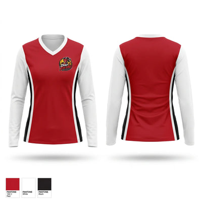 Dirt Devils Women's Long Sleeve V-neck Shirt - 1