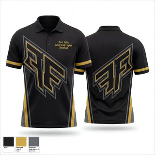 Short Sleeve Performance Polo, Post Falls American Legion Baseball, Baseball, Teamtime, Team time, sublimation, custom sports apparel, team uniforms, spirit wear, spiritwear, sports uniforms, custom shirts, team store, custom team store, fundraiser sports, apparel fundraiser