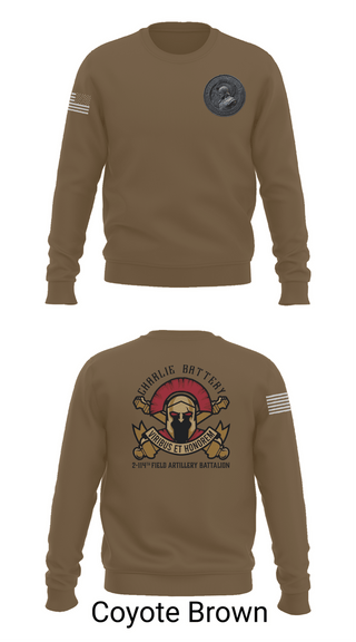 Crew Neck Sweatshirt, Charlie Battery 2-114th FA, , Teamtime, Team time, sublimation, custom sports apparel, team uniforms, spirit wear, spiritwear, sports uniforms, custom shirts, team store, custom team store, fundraiser sports, apparel fundraiser