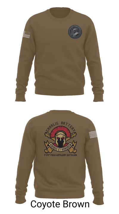 Charlie Battery 2-114th FA 47332730 Crew Neck Sweatshirt - 5