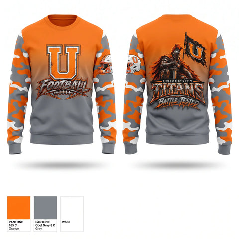 Crew Neck Sweatshirt, University Titans, Police, Teamtime, Team time, sublimation, custom sports apparel, team uniforms, spirit wear, spiritwear, sports uniforms, custom shirts, team store, custom team store, fundraiser sports, apparel fundraiser