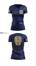Midway Fire Station 81 Women's Short Sleeve V-neck Shirt - 1