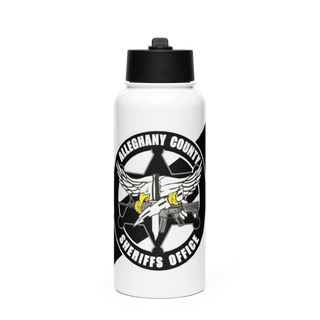 Alleghany County Sheriff’s Office Stainless Steel Water Bottle with a Straw Lid