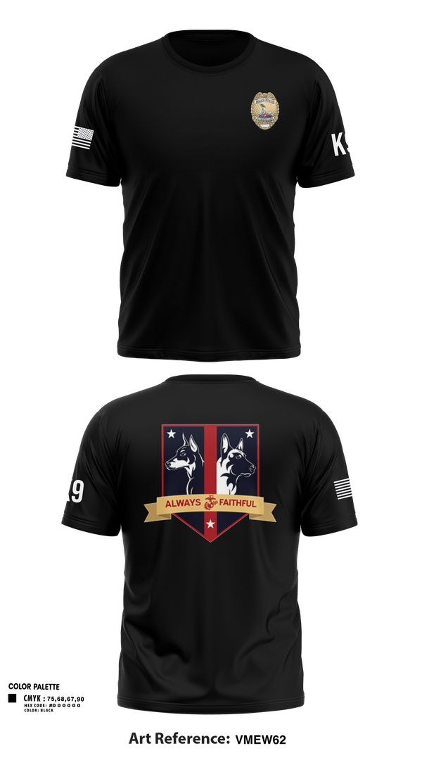 Camp Pendleton K9 72511589 Old School Cotton Feel Shirt - 5