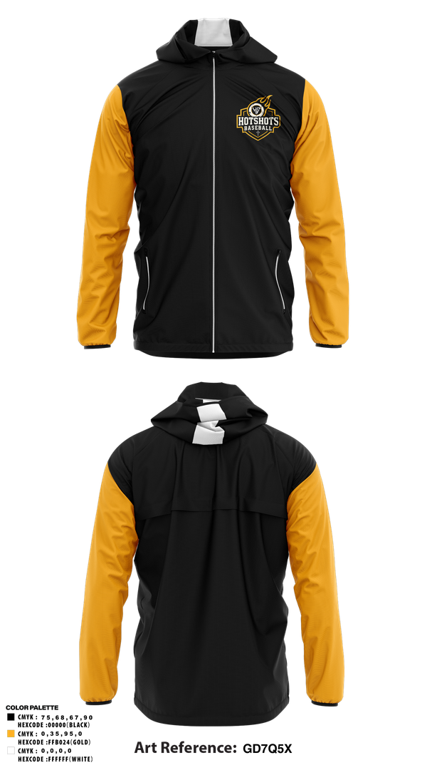 Windbreaker, Hotshots1, Baseball, Teamtime, Team time, sublimation, custom sports apparel, team uniforms, spirit wear, spiritwear, sports uniforms, custom shirts, team store, custom team store, fundraiser sports, apparel fundraiser