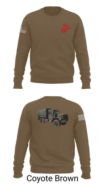 H&S Battalion HQ CO Station Motor T 63932738 Crew Neck Sweatshirt - 5
